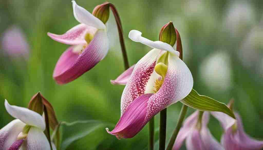 Pink and White Lady's Slipper