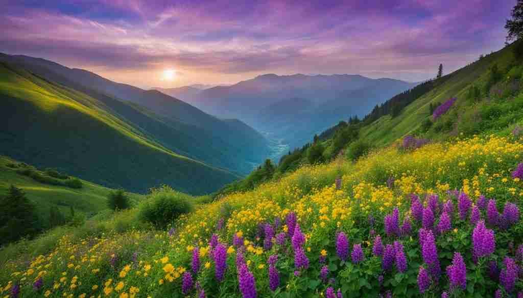 Abkhazia wildflower landscapes