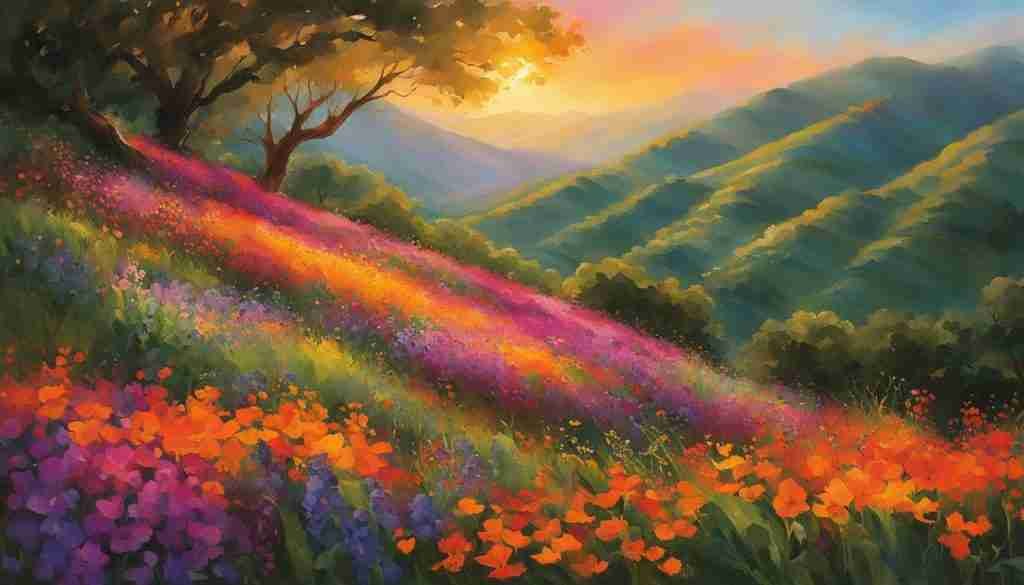 Blooming flowers in Haiti