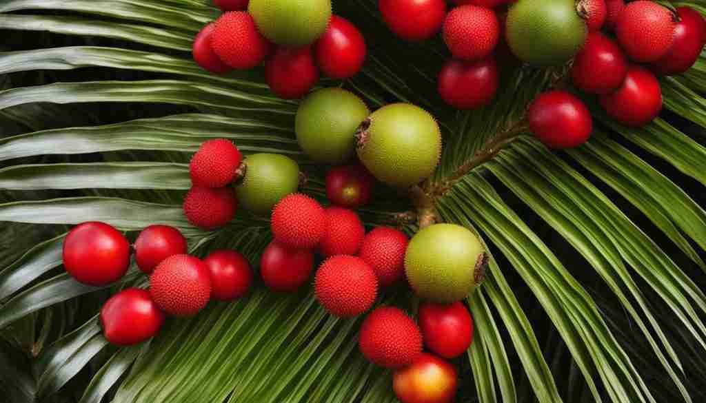 Edible fruits of the carnauba palm Edible fruits of the carnauba palm