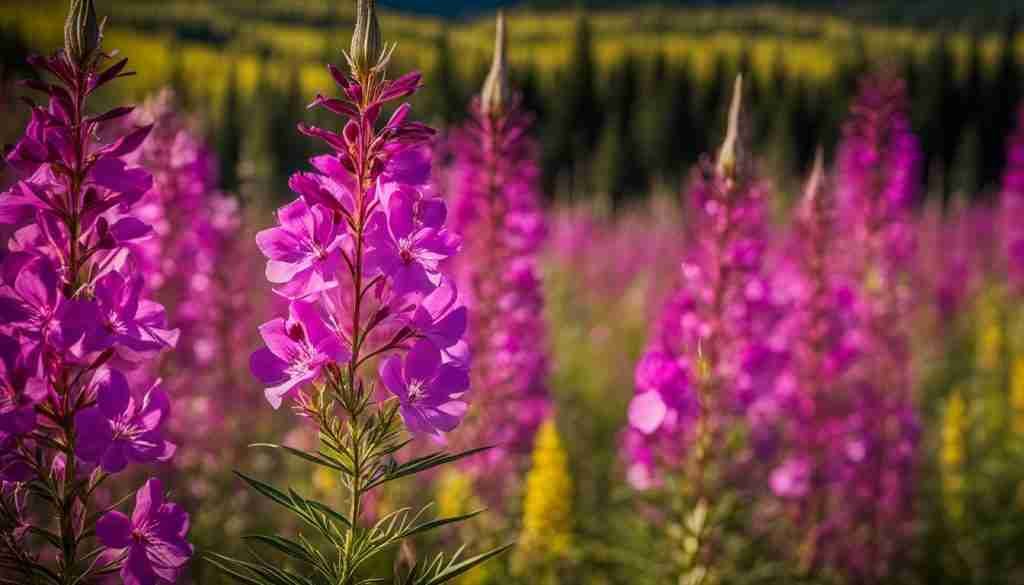 fireweed blossoms