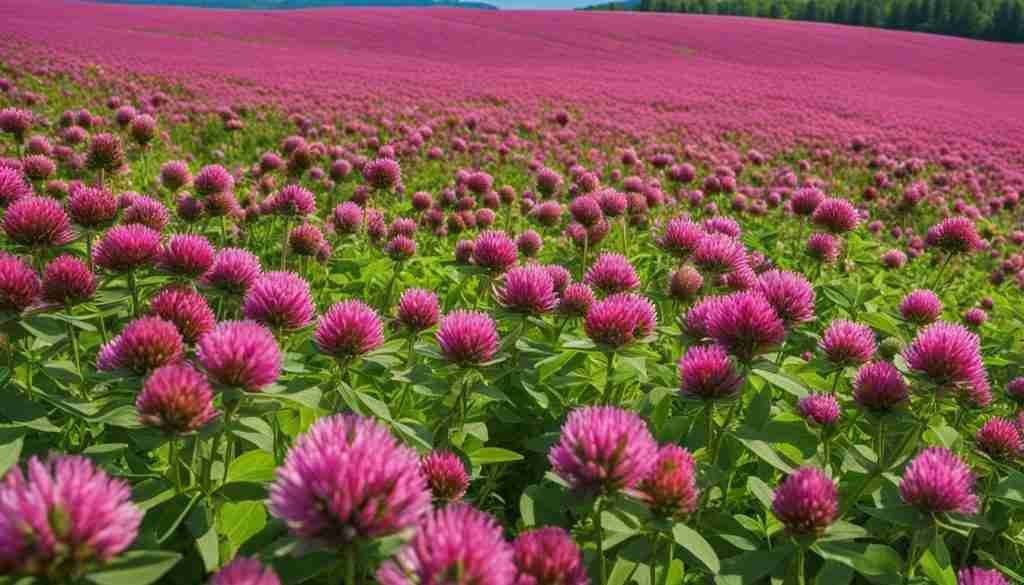 red clover in Vermont landscape