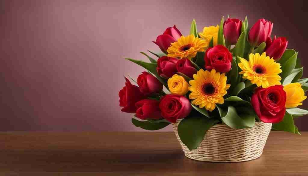 roses, tulips, and gerberas