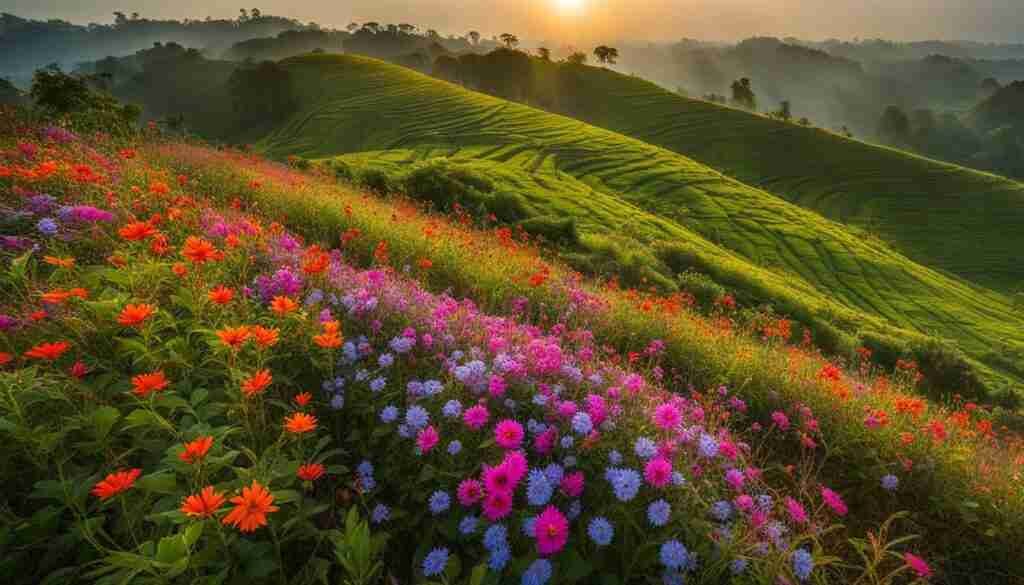Blooming flowers in Bangladesh