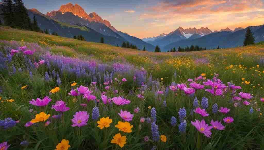 Delicate alpine flowers in Austria