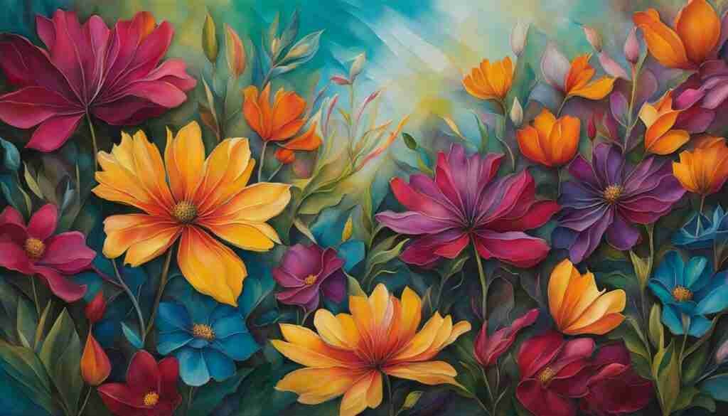 Mixed Media Artwork of Palau Wildflowers Mixed Media Artwork of Palau Wildflowers