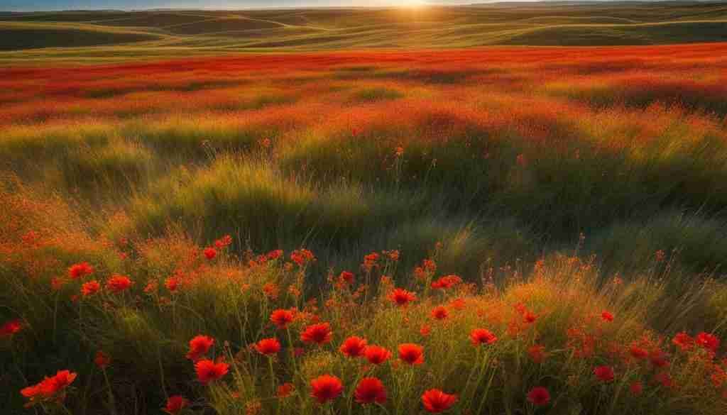 Nebraska Red and Orange Wildflowers