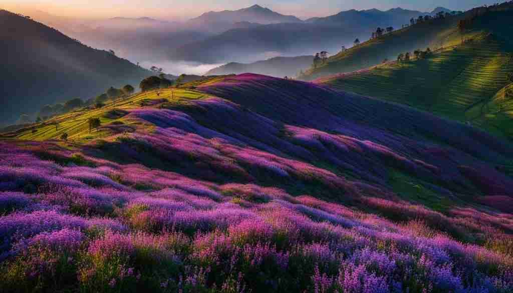 Neelakurinji flowers in Munnar, Kerala Neelakurinji flowers in Munnar, Kerala