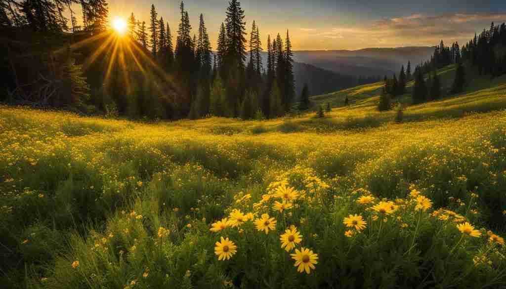 Oregon yellow wildflowers