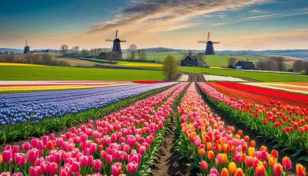 Tulip fields in the Netherlands