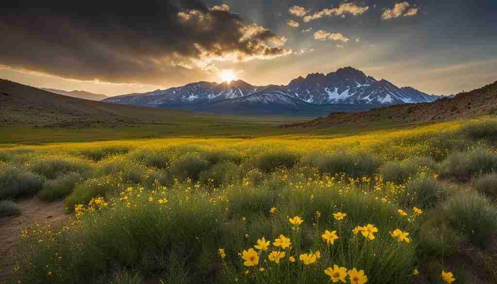 Yellow wildflowers in Nevada Yellow wildflowers in Nevada