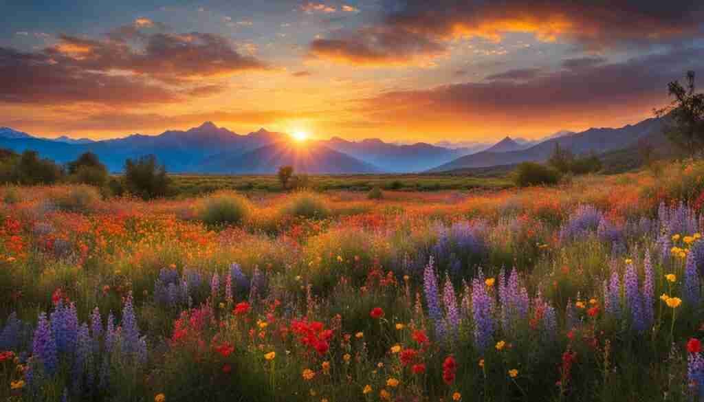 blooming wildflowers in Mendoza