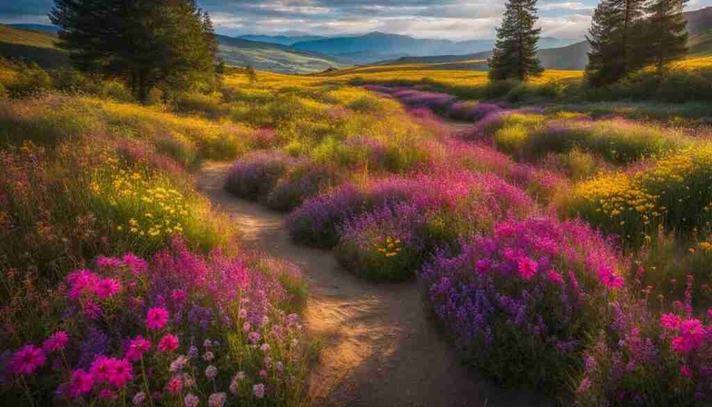 blooming wildflowers in Palestine