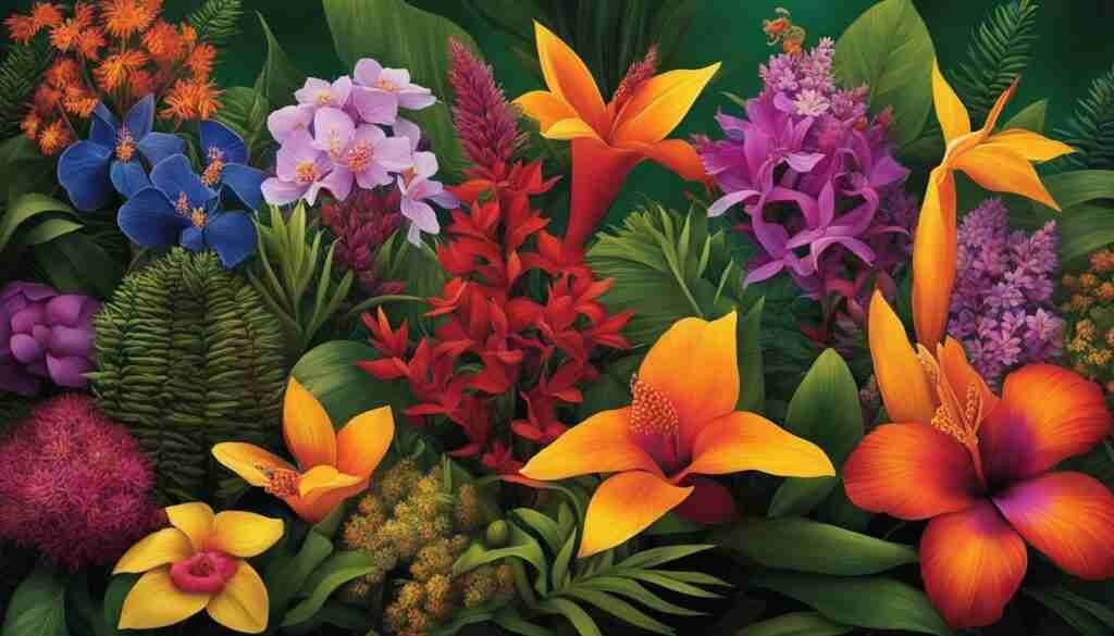 exotic blooms in Papua New Guinea