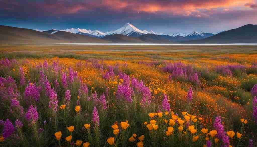 summer wildflowers in Mongolia summer wildflowers in Mongolia