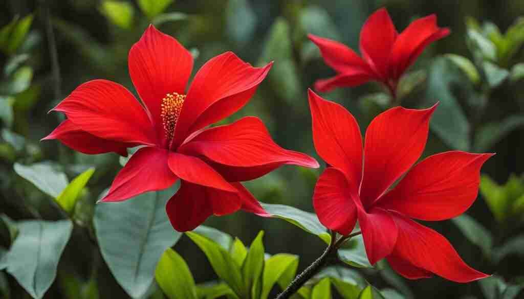 vibrant red flower vibrant red flower