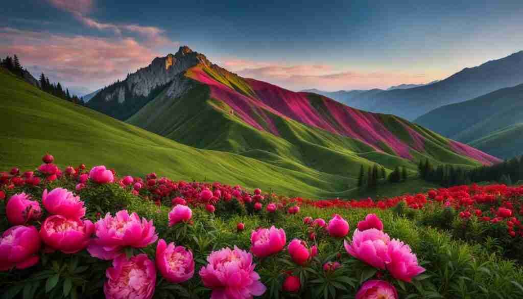 wild peonies in Romania wild peonies in Romania