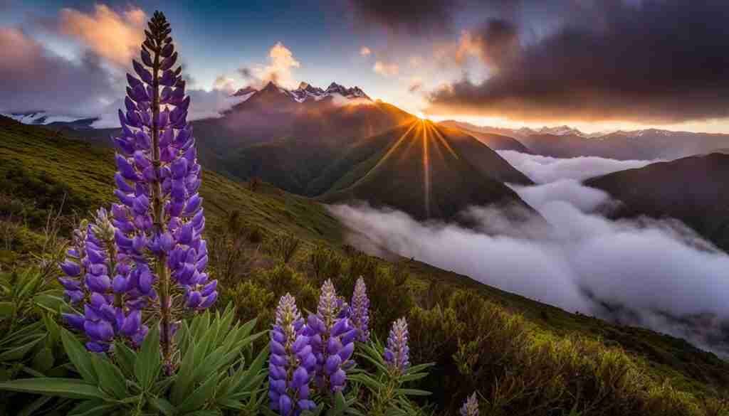 Andean lupine flower in the Venezuelan highlands
