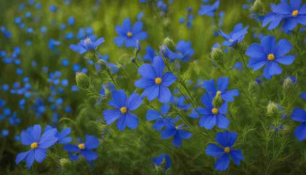 Blue wildflowers in Alabama