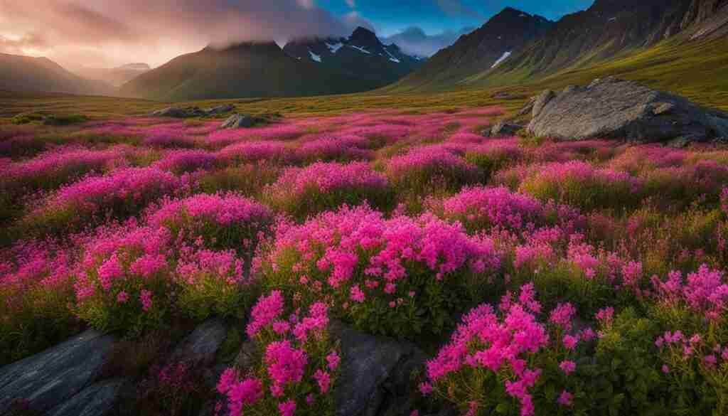 Pink Wildflowers in Alaska Pink Wildflowers in Alaska