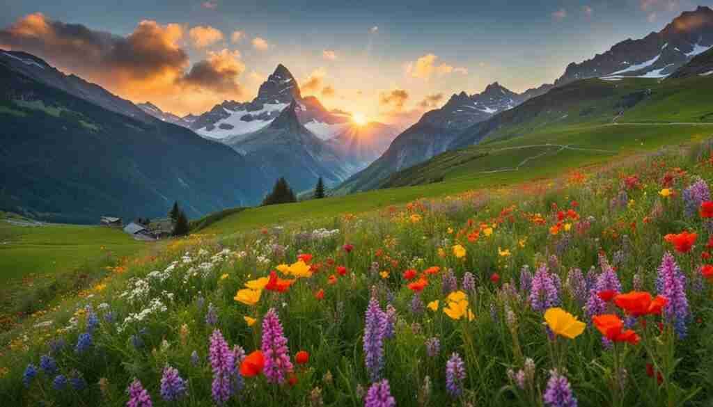 Wildflowers in the Swiss Alps