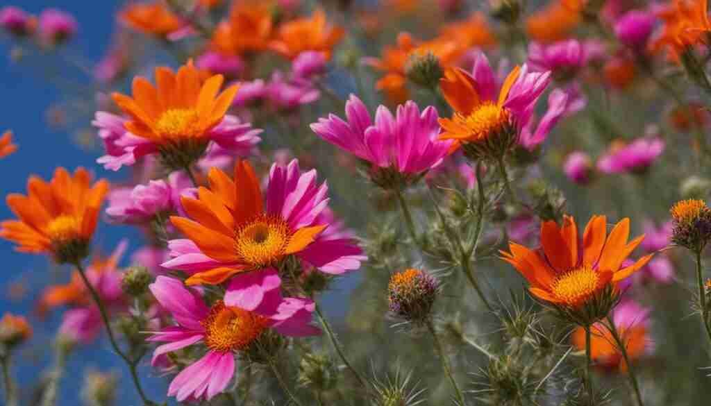 blooming flowers in Aguascalientes Mexico