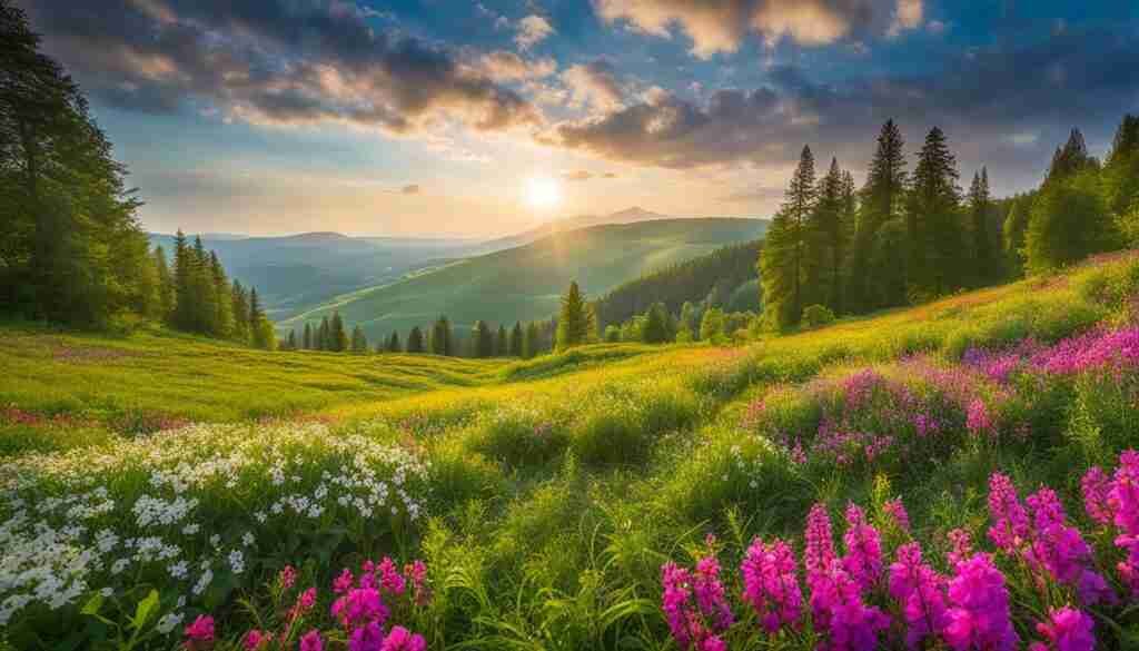 blooming wildflowers in the Malé Karpaty region blooming wildflowers in the Malé Karpaty region