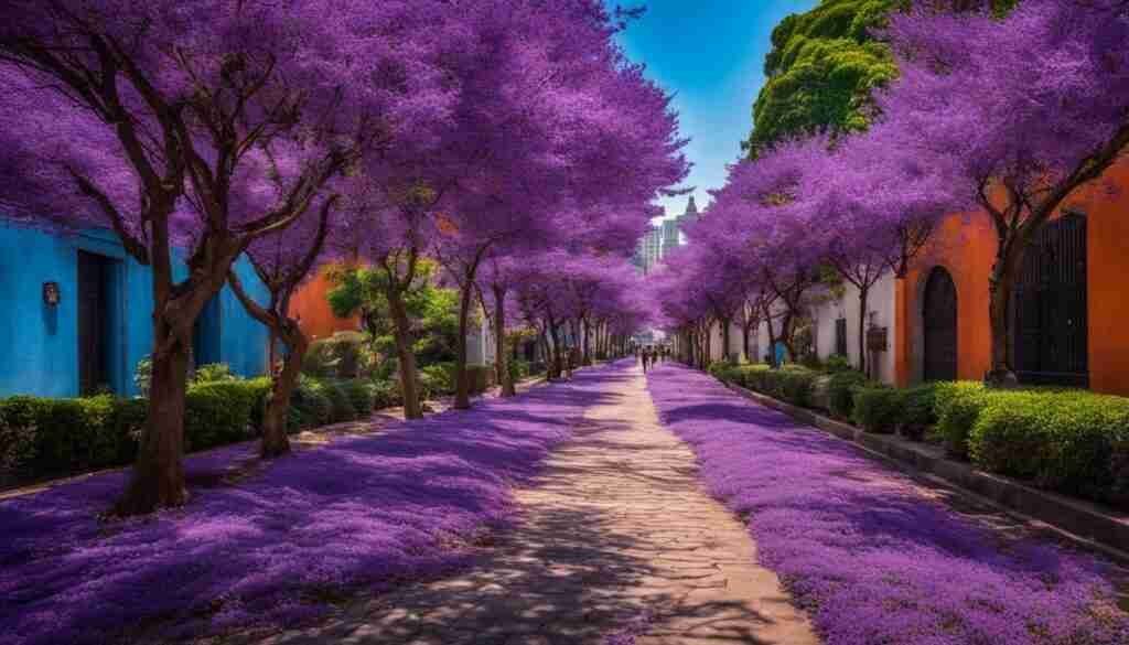 enchanting jacarandas of Mexico City