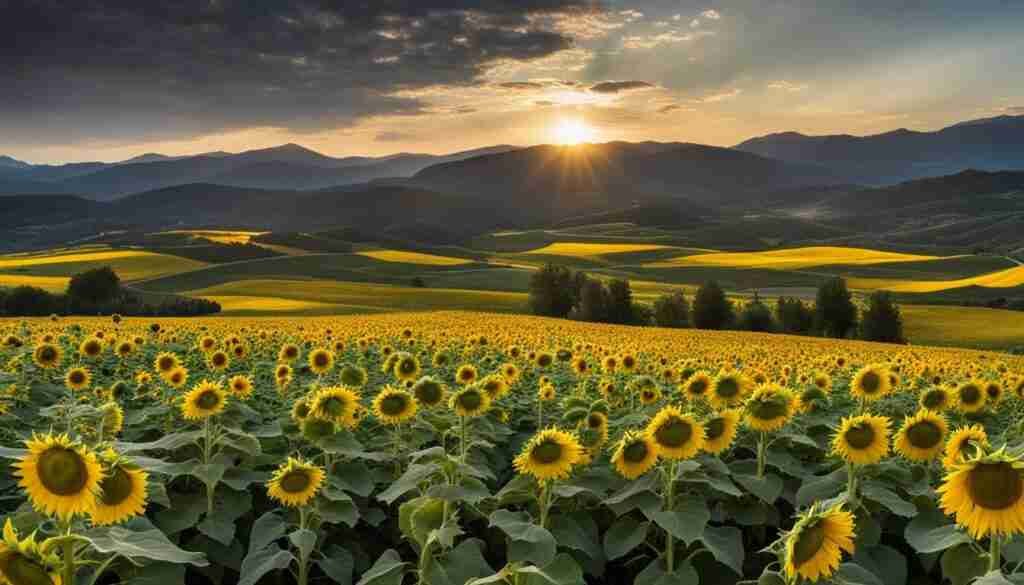 sunflower fields in La Bureba