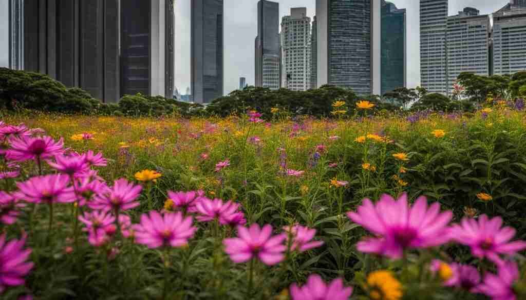urban wildflowers in Singapore