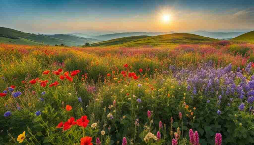 vibrant wildflowers in Serbia