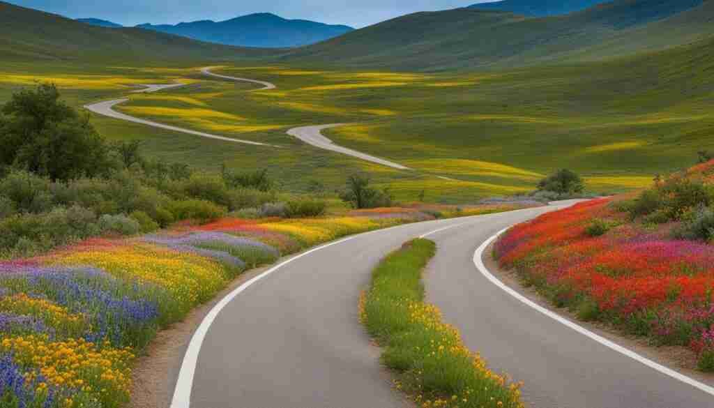 wildflower drives in Texas