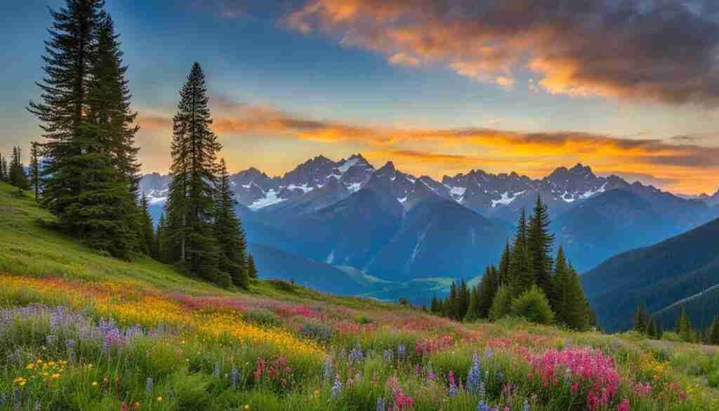 wildflowers in alpine meadows