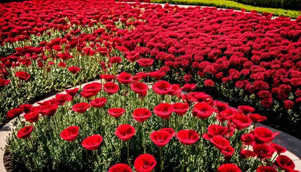 Different Shades of Red Floral Blooms