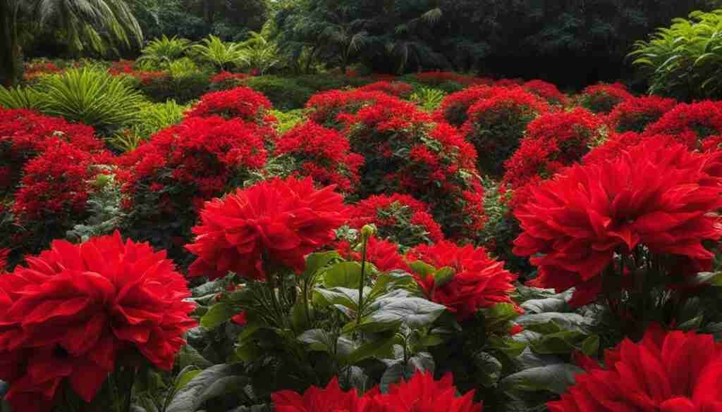 Different Shades of Red Floral Blooms