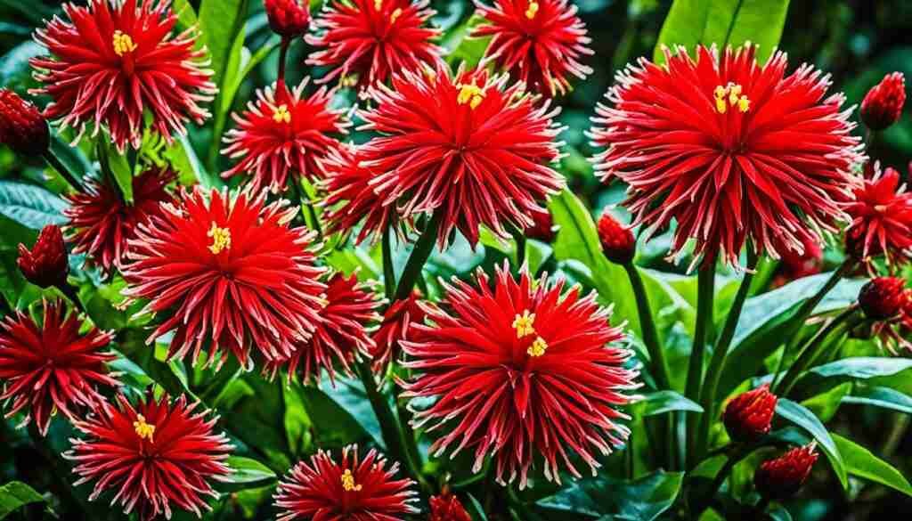 Different Shades of Red Floral Blooms