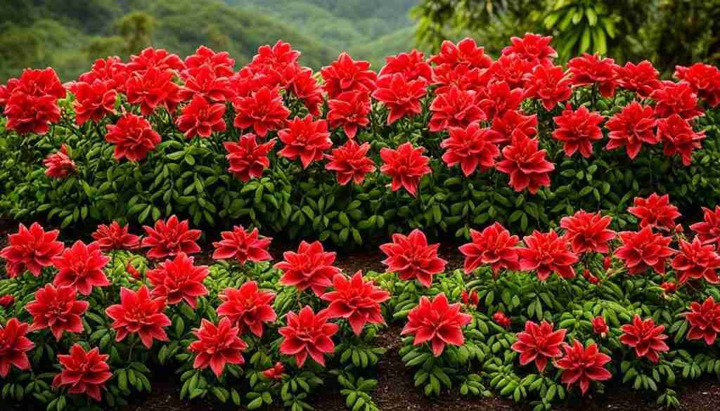 Different Shades of Red Floral Blooms Different Shades of Red Floral Blooms