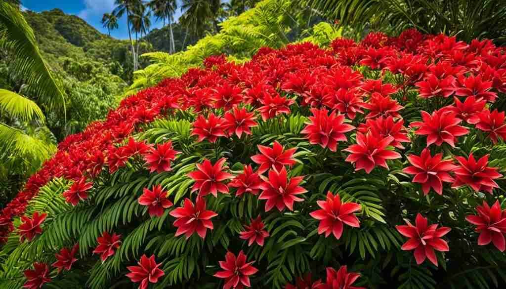 Fiji Island Red Floral Species Fiji Island Red Floral Species