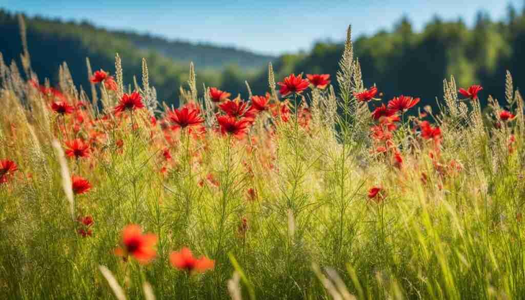 Native red flowers of Hungary