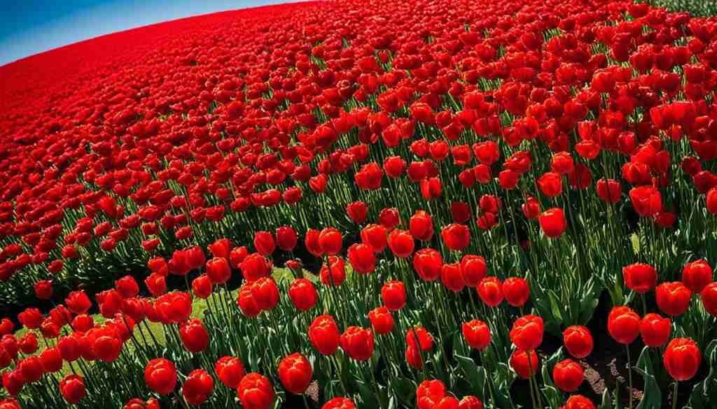 Popular red flowers in Belgium