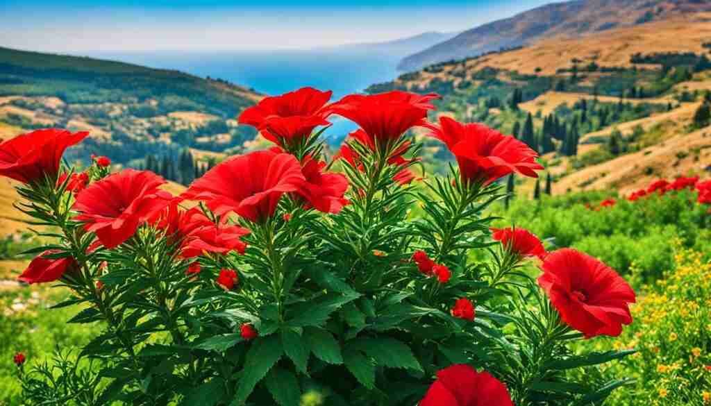 Popular red flowers in Lebanon