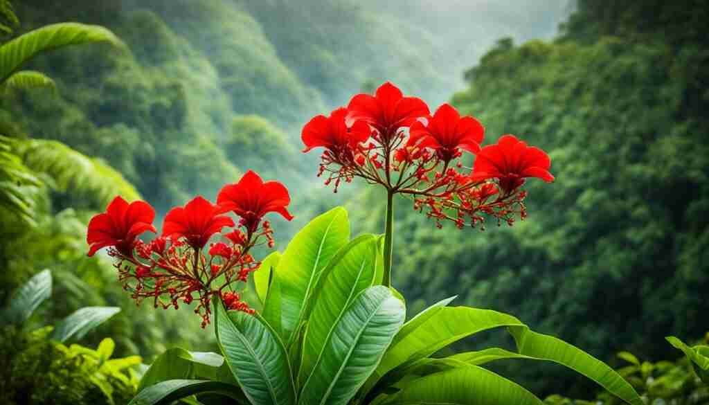 Red Flower Varieties in Equatorial Guinea