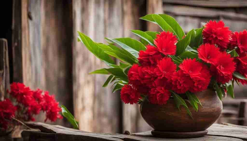 Red Flowers in Cambodia