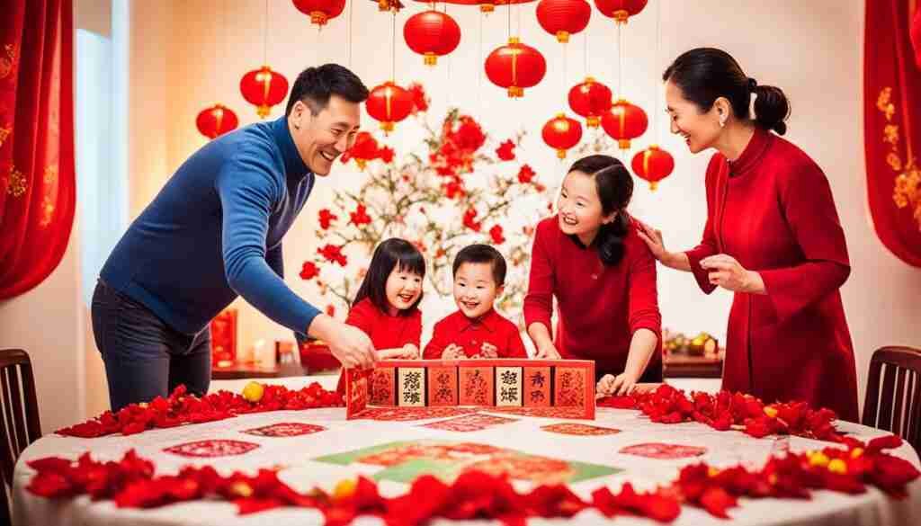 Red Flowers in Chinese New Year Celebrations