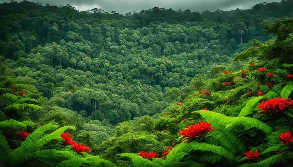 Red Flowers in Gabon Red Flowers in Gabon