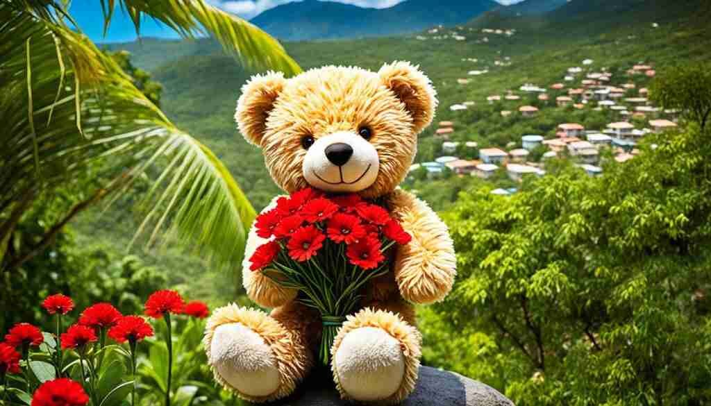 Red Roses with Teddy