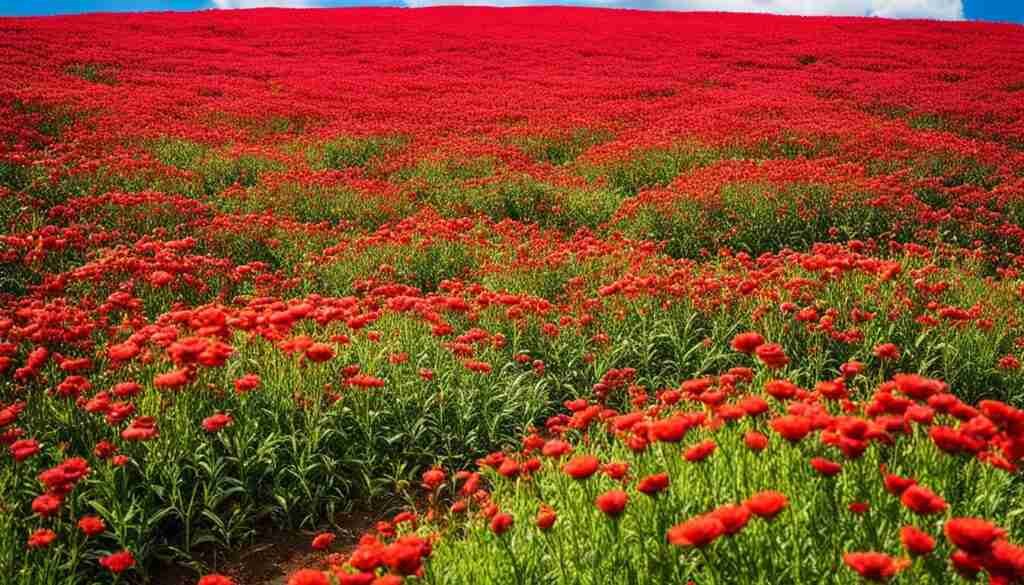 Red blooms in Burundi