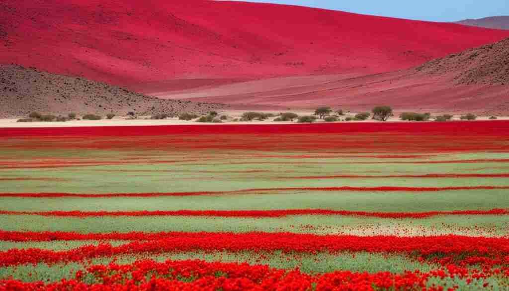 Red blooms in Djibouti
