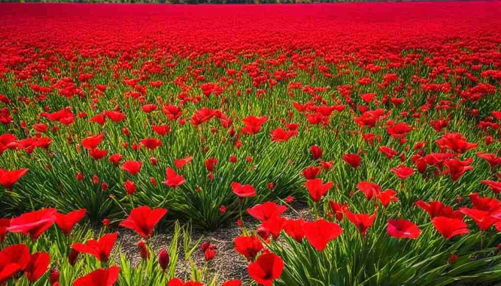 Red flower varieties in Guinea