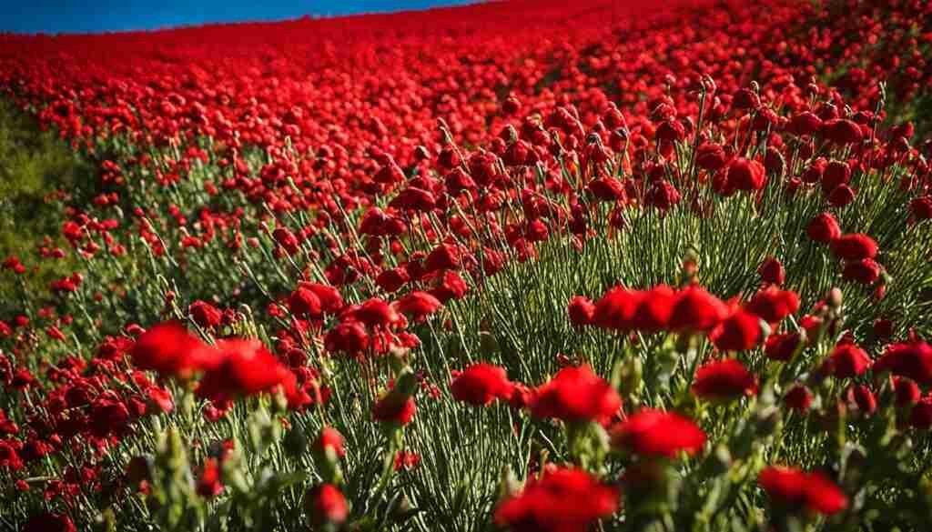 Red flowering plants in Kosovo